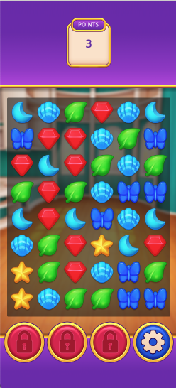 Screenshot of the matching game